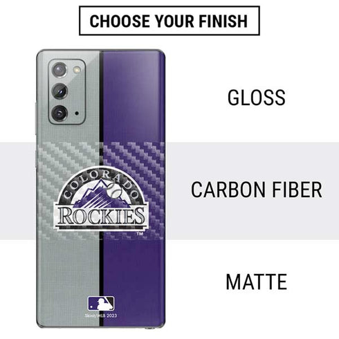 MLB Colorado Rockies Split Galaxy Note20 5G Skin